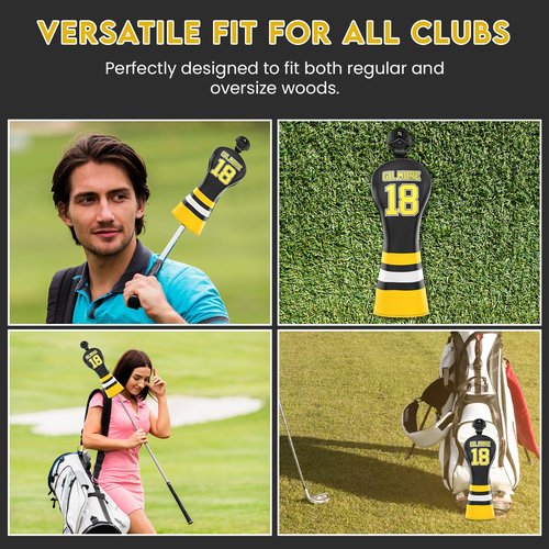 Gilmore Golf Head Cover - Premium Golf Club Protector - Headcover for Odyssey | Essential Golf Accessories for Men with Premium Club Protection | Funny Golf Accessories for Men (for-Hybrid)