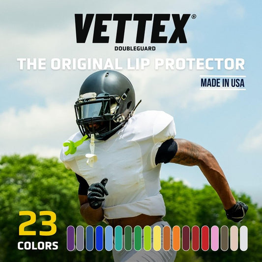 Vettex Double Mouth Guard with Lip Protection, Cardinal (AC25-CD)