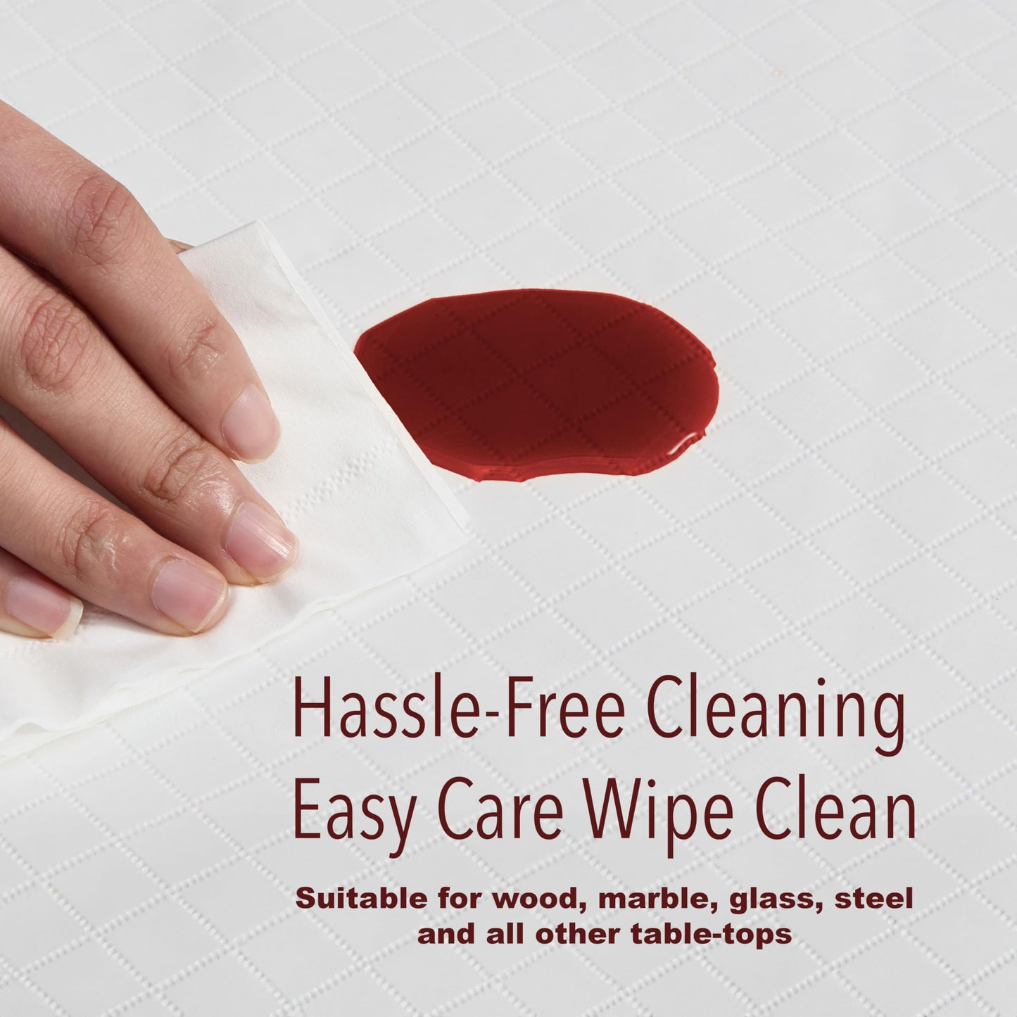 Newbridge Quilted Waterproof Cut to Fit Table Pad Protector with Flannel Backing, Heat Resistant, Wipe Clean, Cushioned Pad Protects Table from Spills and Scratches, 52" x 70"