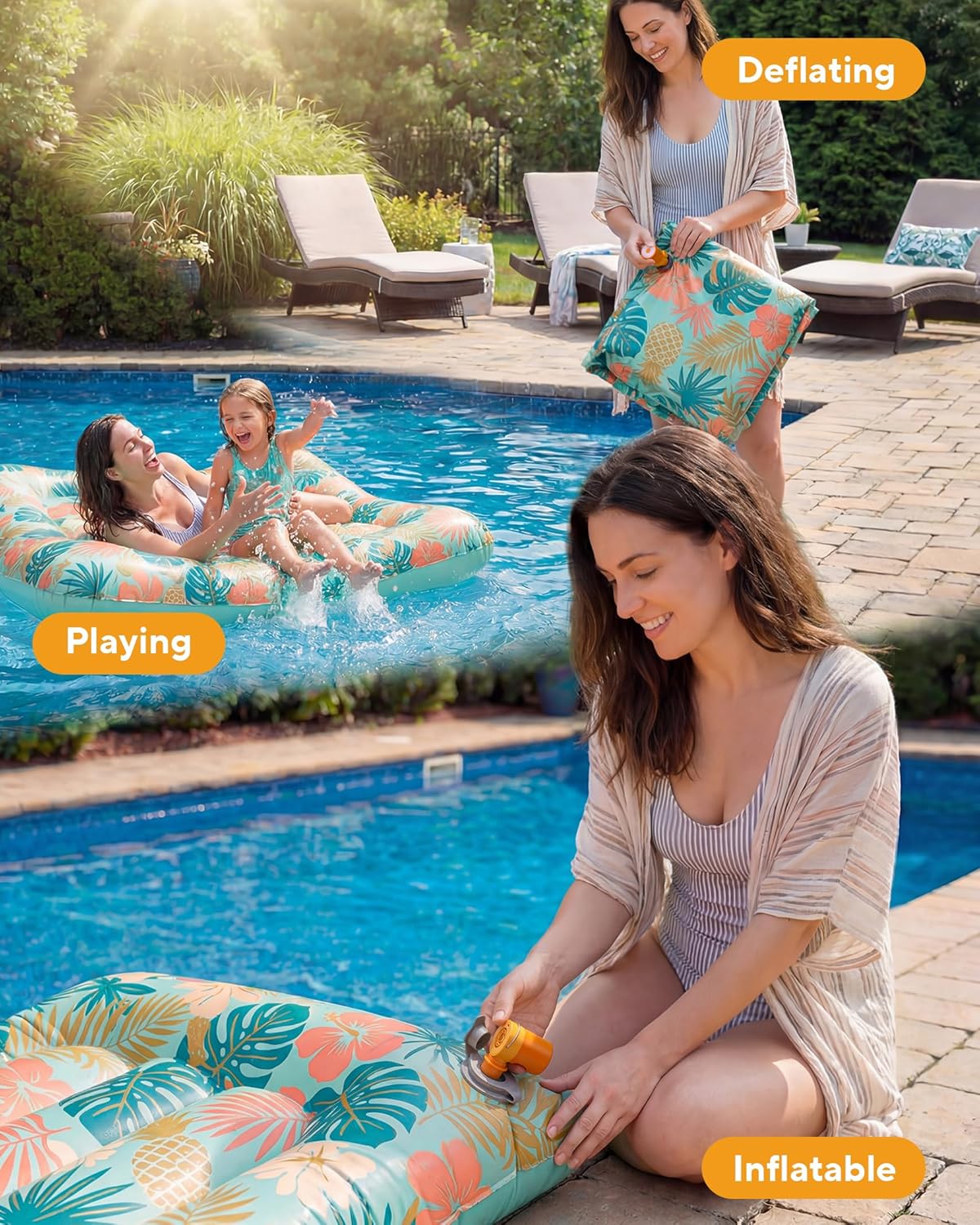 MKARMATER Ultra-Mini Portable Air Pump - Quick Wireless Inflator for Pool Floats & Air Mattresses, 1.69oz