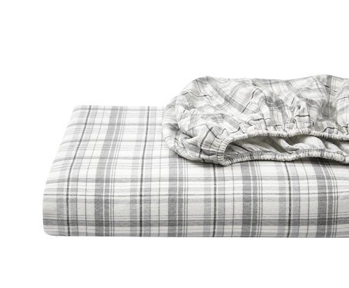 Eddie Bauer - King Sheet Set, Warm Breathable Cotton Flannel Bedding with Deep Pockets, Brushed for Extra Softness, Cozy Home Decor, Oeko-Tex Certified (Beacon Hill Ivory, King)