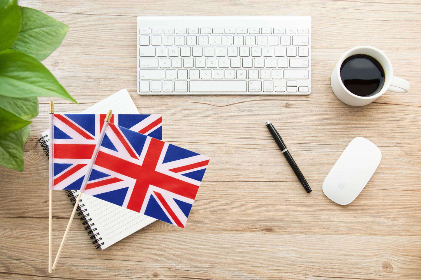 Ckexin 25Pack Small British UK Flag Handheld Mini Britain Flag on Stick 5x8 Inch