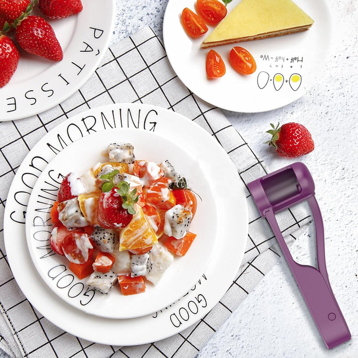 WhiteRhino Grape Cutter - Safe Slicing Tool for Toddlers 1-3 | Ideal for Grapes, Cherry Tomatoes & Strawberries