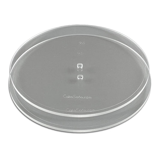 CAKESAFE – 2-9.5” Clear ¼” Acrylic Disks – Perfect Icing Tool to Smooth the Buttercream on Your Cakes