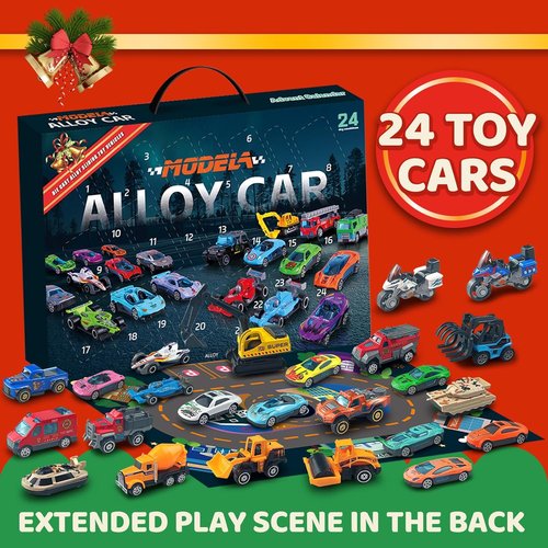 Advent Calendar 2025 - Alloy Car Engineering Set for Kids | Perfect Christmas Countdown Gift