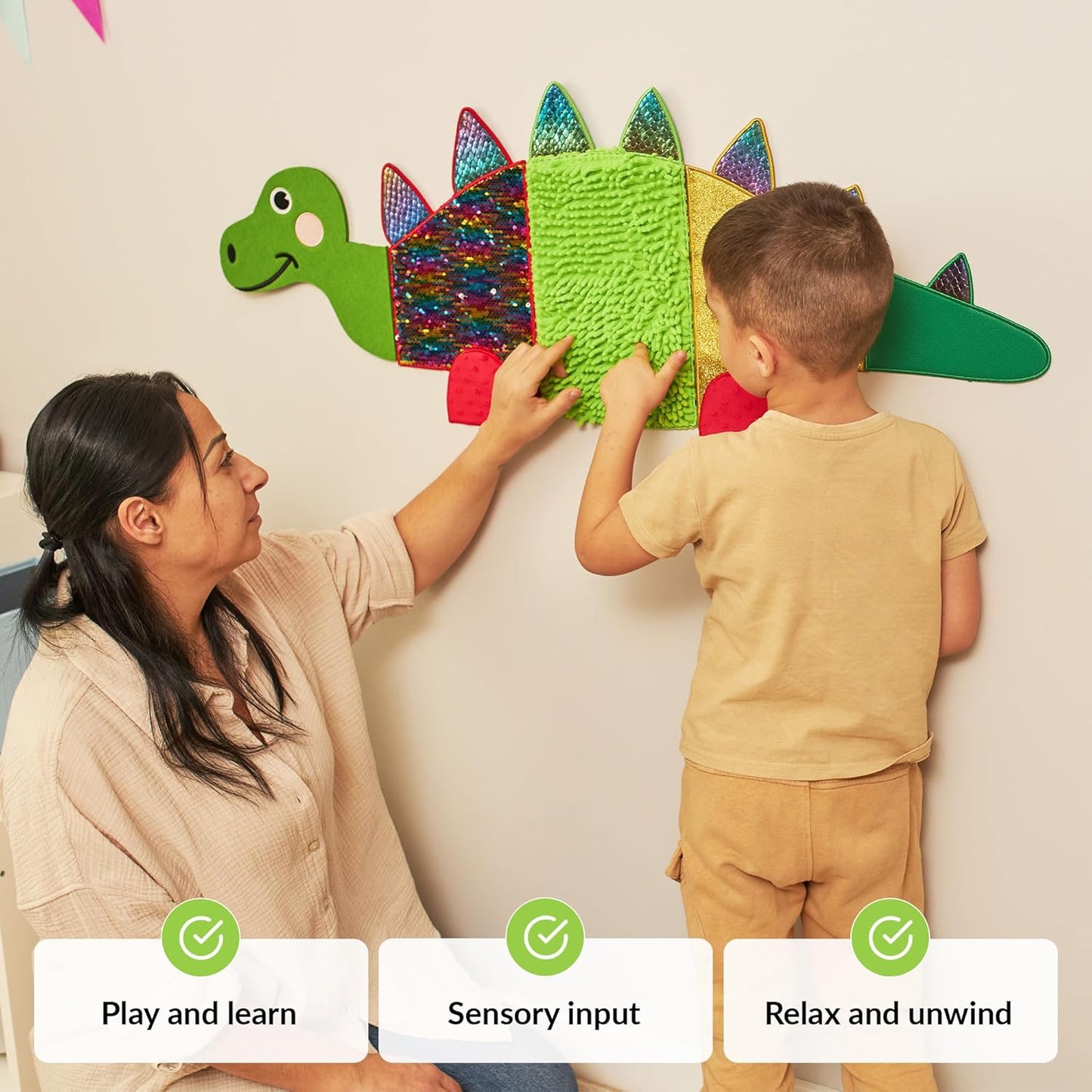 ODOXIA Sensory Wall Panel - Sequin Busy Board for Sensory Rooms | Montessori Activity Toy for Kids