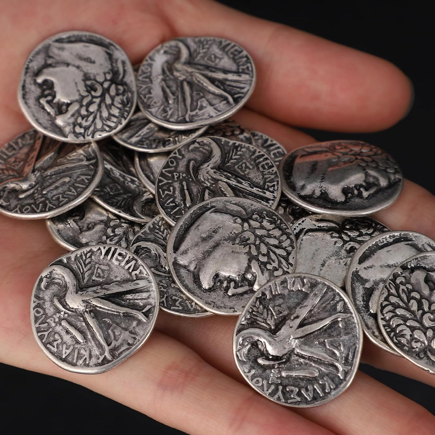 Roman Coins Set by [Brand Name] - 30 Authentic Silver Coins with Coin Bag | Unique Christian Gifts for Priests