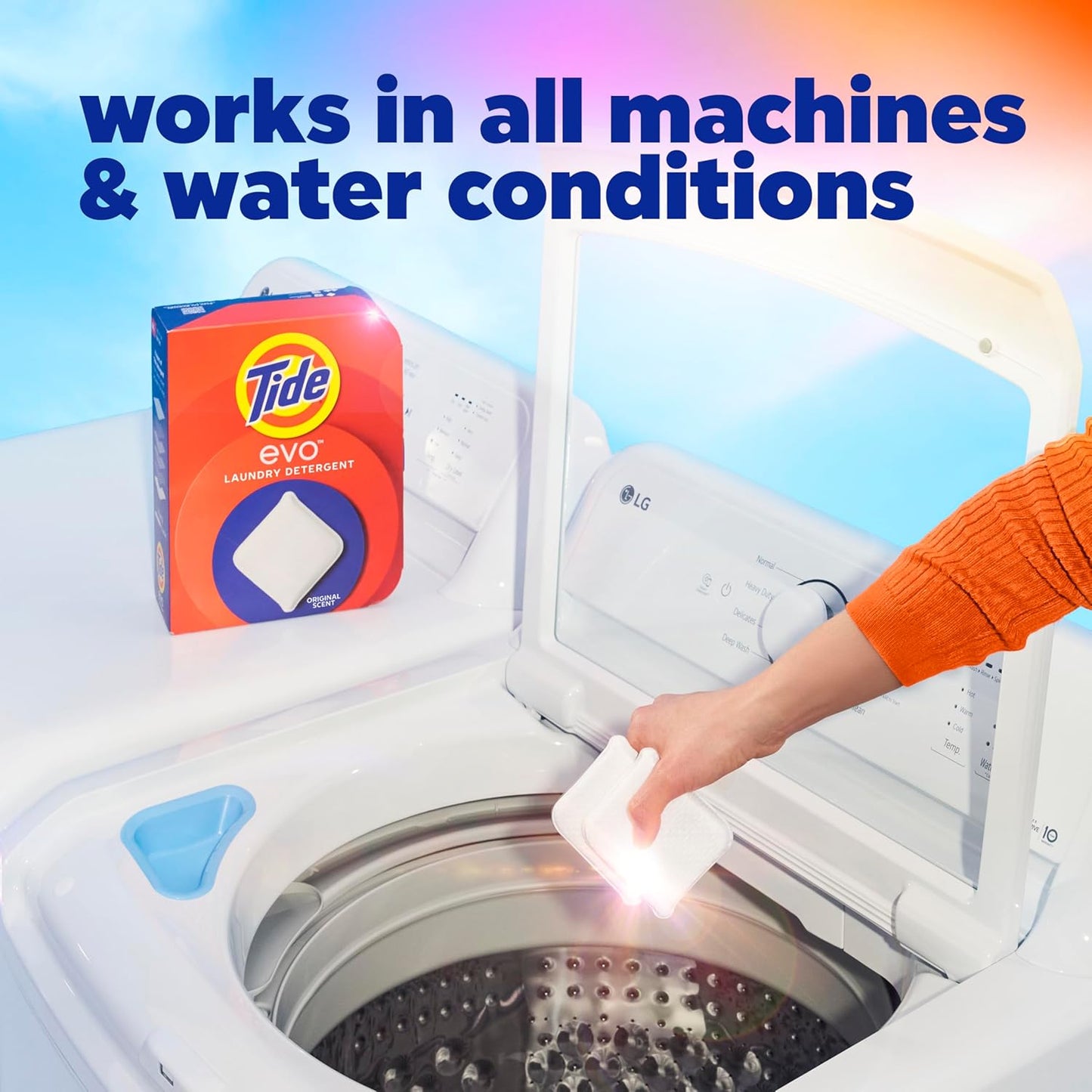 Tide Evo Original Scent Laundry Detergent - Concentrated HE Formula for All Machines | 42 Count