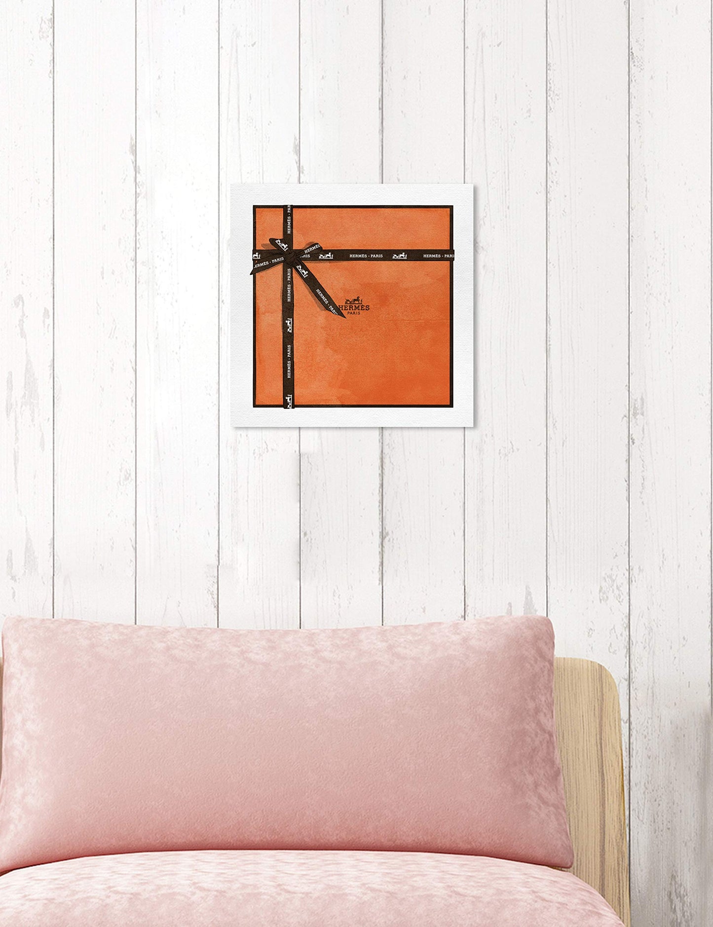 Oliver Gal 'Perfect Orange Gift' The Fashion Wall Art Decor Collection Contemporary Premium Canvas Art Print 12" x 12"