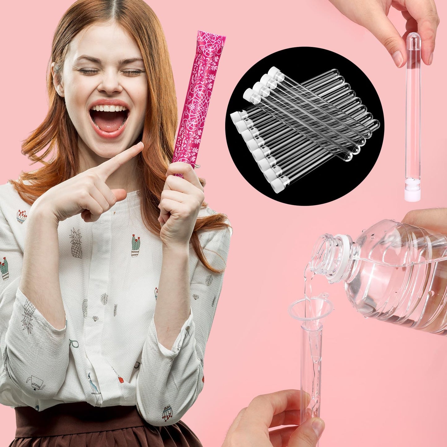 Copkim 38 Pcs Tampon Tube Set Included Plastic Travel Tube Containers for Women Tampon Reusable Wrappers(Stylish Style)