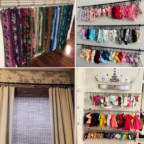 BIHRTC Pack of 25 Black Curtain Clips String Light Hangers Small Metal Wire Holder for Hanging Camper Awning Light Christmas Decor Shower Home Decoration Indoor and Outdoor Photos Arts Crafts Display