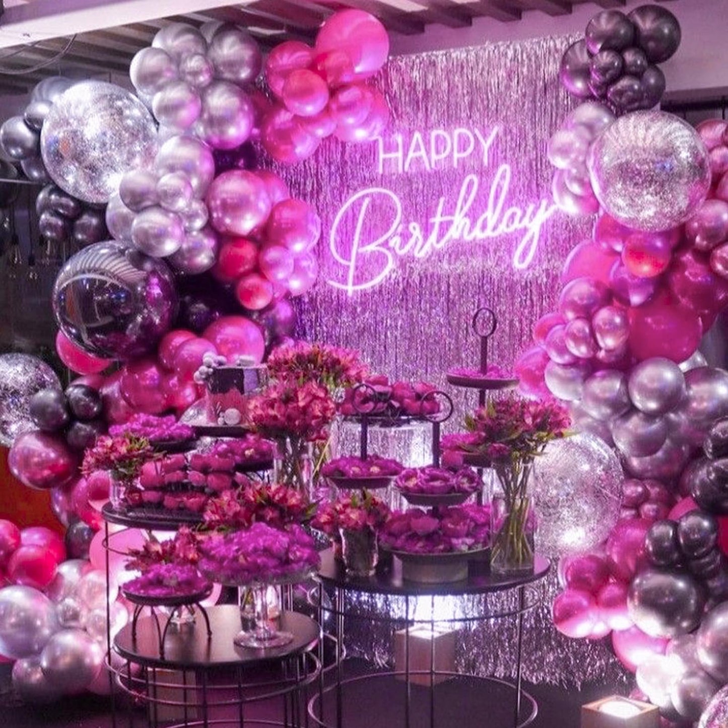 PartyWoo Hot Pink Balloons 50 pcs 12 Inch Pearl Magenta Fuchsia Dark Pink Latex Helium Balloons for Valentine's Day Baby Shower Bachelorette Bridal Shower Birthday Party Decorations Pink-Z308