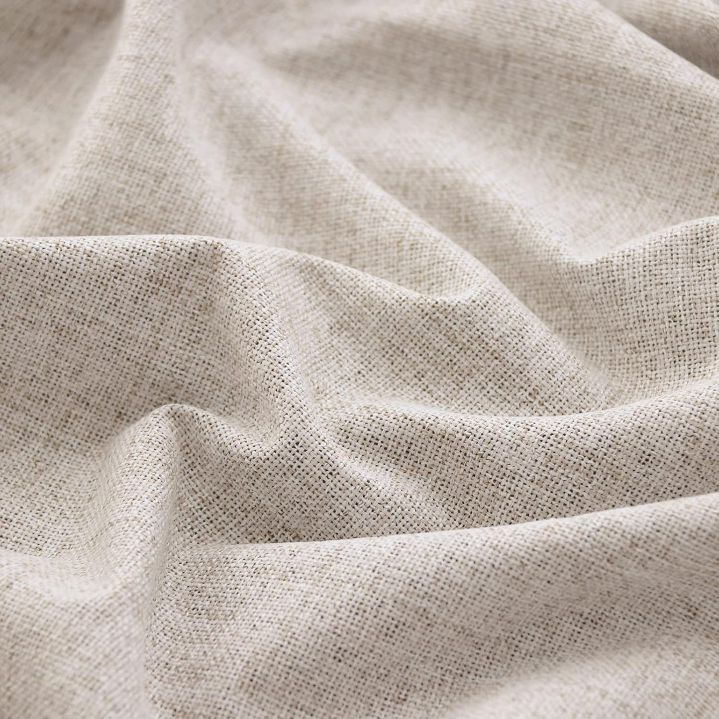 YoungsTex Linen Blackout Curtains - 63 Inch Room Darkening Drapes | Thermal Insulated Beige, 2 Panels