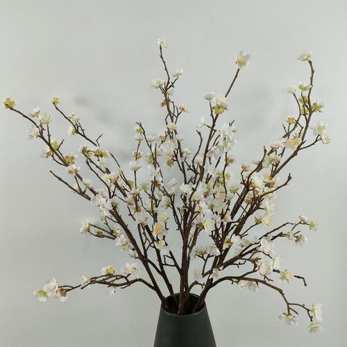 ARTIFIPLANT Plum Blossom Flowers Artificial,6Pcs White Cherry Blossom Branches,Faux Branches,White Cherry Blossom Flowers Artificial for Home Decor…