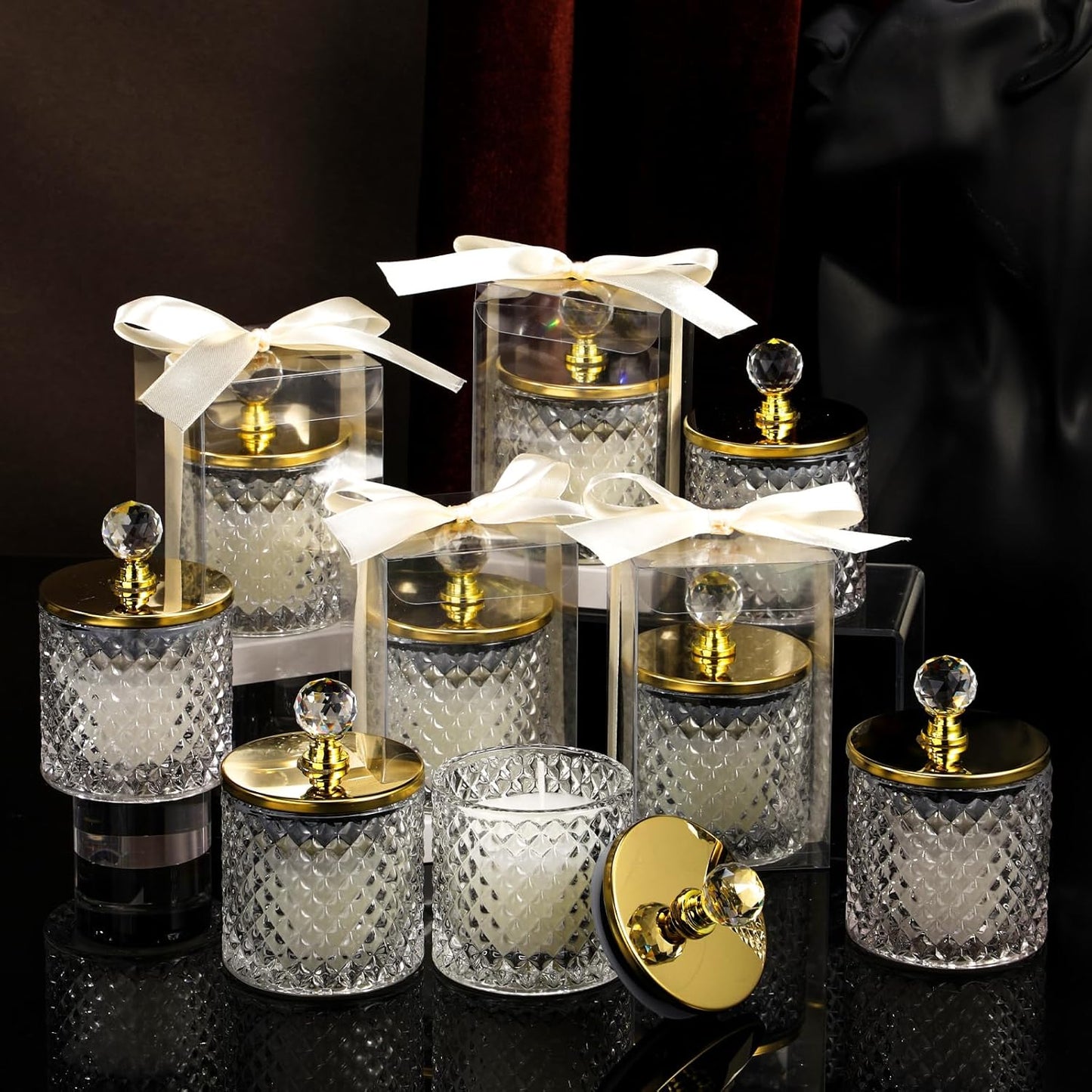 12 Pack Wedding Candle Favors for Guests in Glass Personalized Favors Candles Bulk Souvenirs Bridal Proposal Gift Thanks for Coming Wedding Party(Stylish Style)