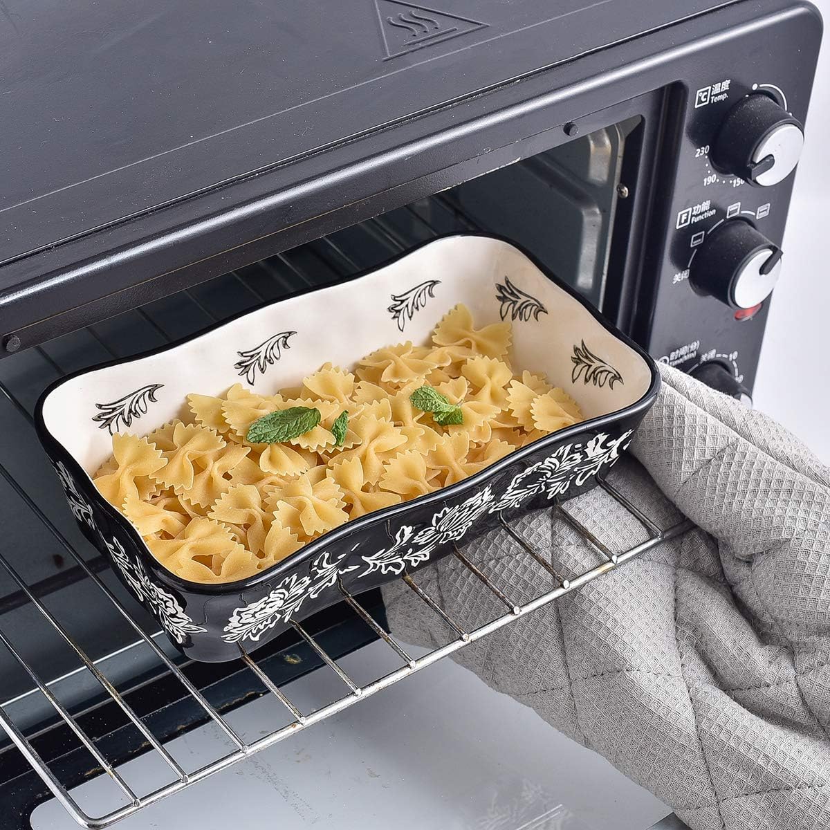 Wisenvoy Ceramic Baking Dish Set - 2-Piece Casserole Lasagna Pan Bakeware | Durable & Stylish