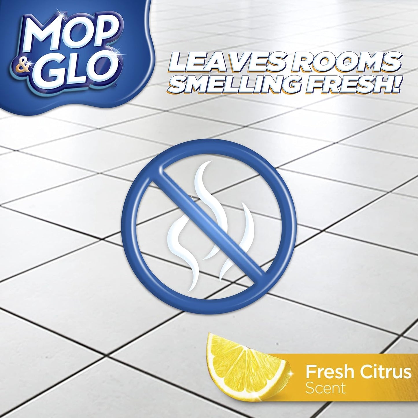 Mop & Glo Professional Floor Cleaner - Fresh Citrus Scent | 64 Oz Multi-Surface Solution