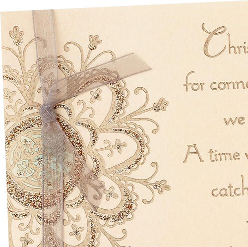 Hallmark Christmas Card - Thinking of You Design with Snowflakes | Perfect Holiday Greeting