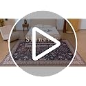 8x10 Charcoal Blush Ivory Washable Area Rug - Vintage Floral Design, Non-Slip, Pet & Kid Friendly