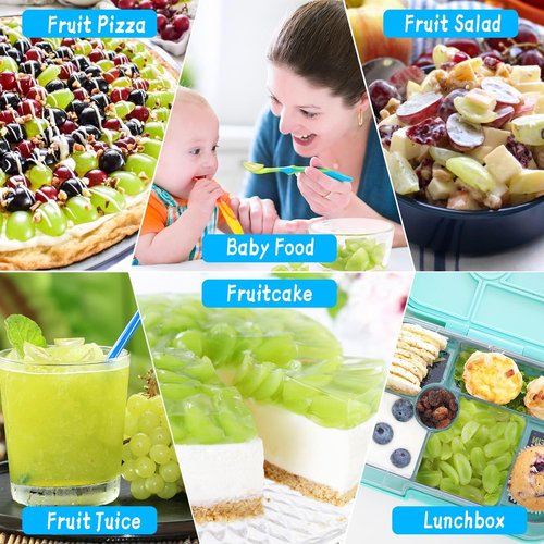 HiYZ Grape Cutter - Stainless Steel Fruit Slicer & Veggie Divider for Baby Food Prep