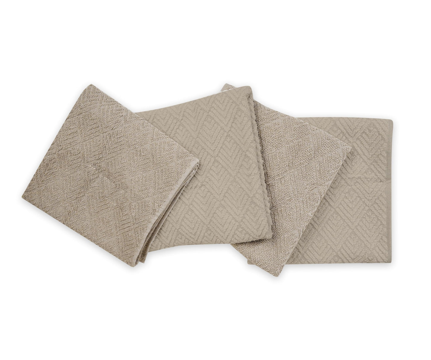 Lenenz Kitchen Towels - Pack of 6 Dish Towels for Kitchen 18'' x 28'' - 100% Cotton Super Plush Kitchen Towel and Dishcloths Sets - Kitchen Hand Towels for Quick Drying (Taupe), KT025