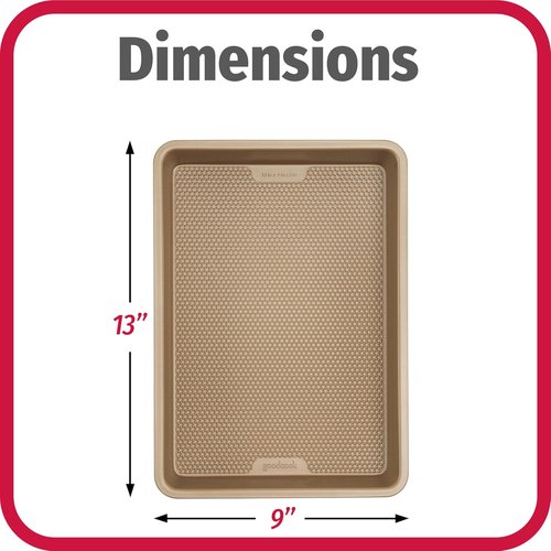GoodCook BestBake Nonstick Bronze Baking Pan - 9" x 13" Textured Carbon Steel | Scratch-Resistant & Easy Cleanup