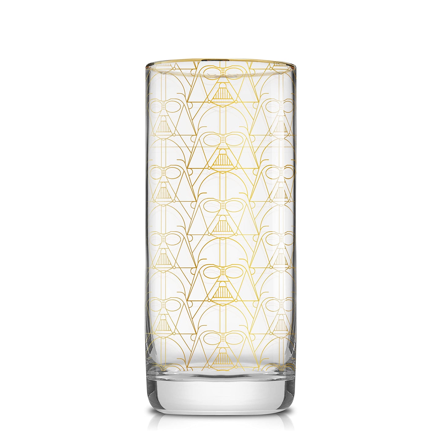 JoyJolt Star Wars Glassware. 'Deco' Highball Glasses Set of 4, 13.5oz Star Wars Glasses. Highball Glass Tumbler with Darth Vader in a Retro Crystal Glass Cup. Tall Drinking Water Glasses For Kitchen