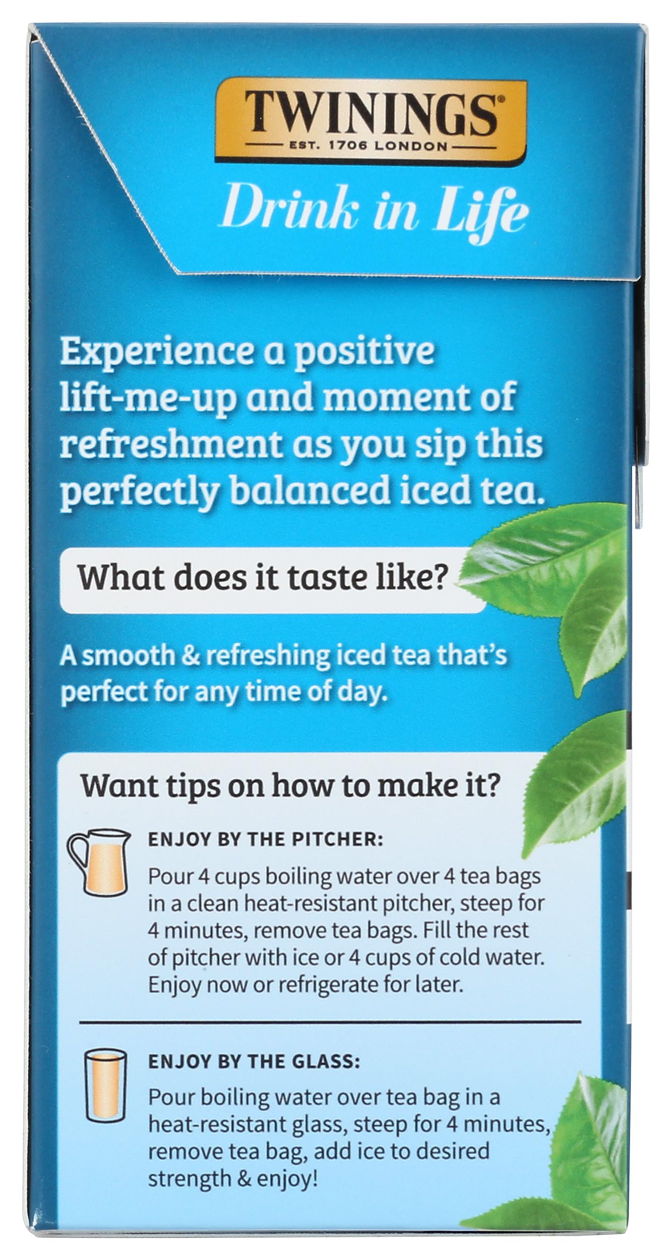 Twinings, Tea Iced Pure Black, 72 Count