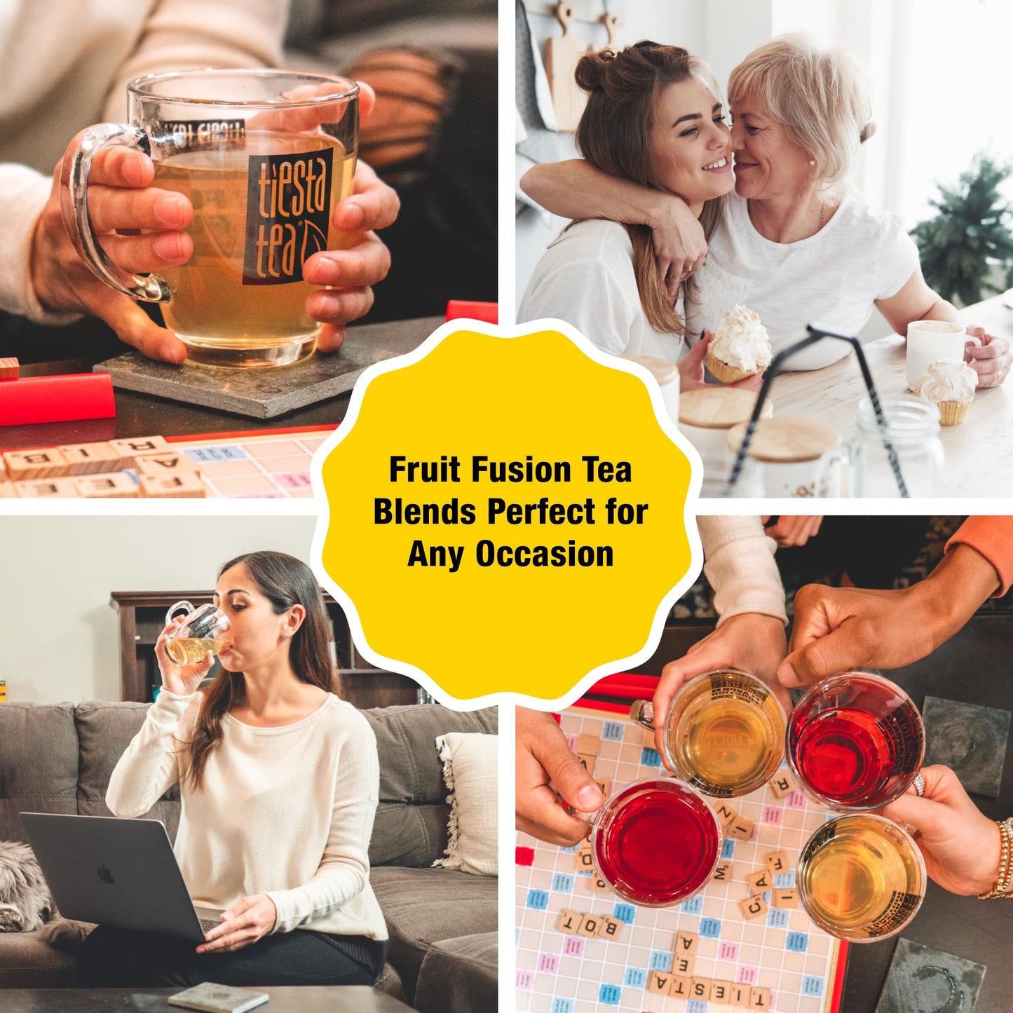 Tiesta Tea - Lemon Ginger Turmeric, Mother's Day Loose Leaf, Lemon Ginger Herbal Tea, Premium Blend, Non Caffeinated Herbal, Make Hot or Iced Brews Up to 25 Cups, 2.5 Ounce Resealable Pouch