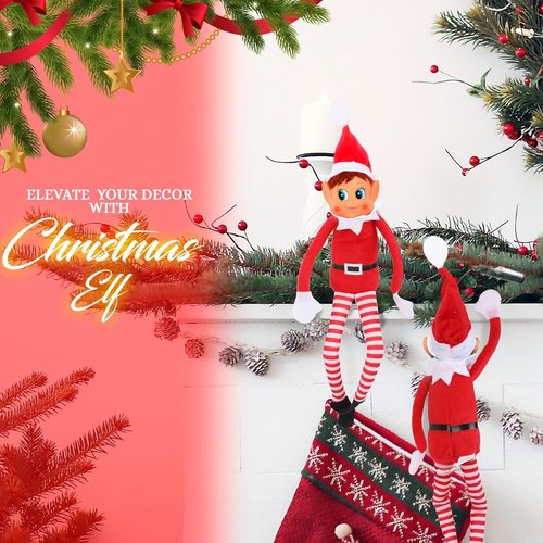 Elfette Plush Toy - Christmas Elf Behaving Badly | Naughty Bendy Doll - 12 Inches
