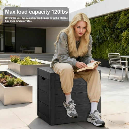 35 Gallon Outdoor Storage Box by [Brand Name] - Waterproof Patio Storage Solution for Garden & Camping