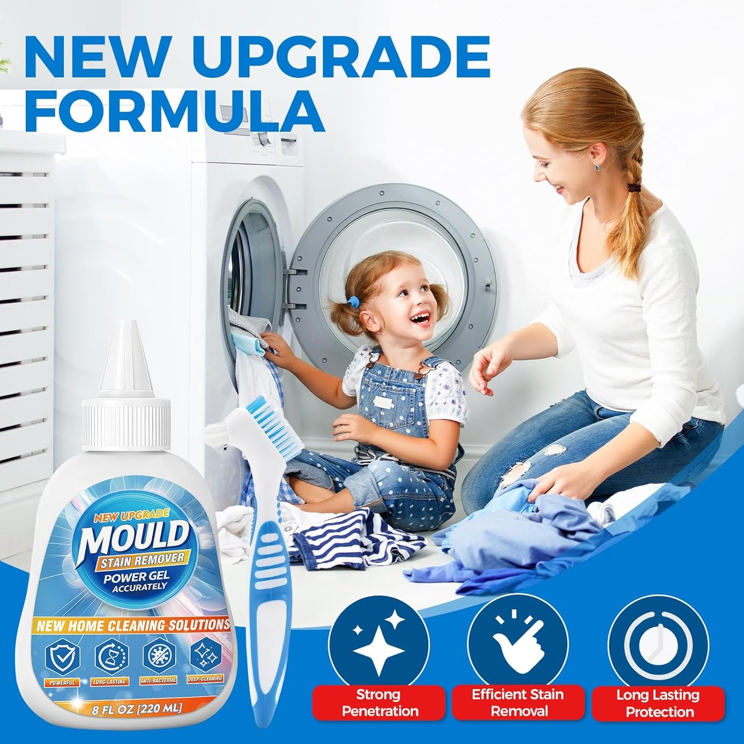 Regine Switzerland Mold Stain Remover Gel - Heavy Duty Cleaner for Home Sinks, Toilets & Grout (8 Fl Oz)