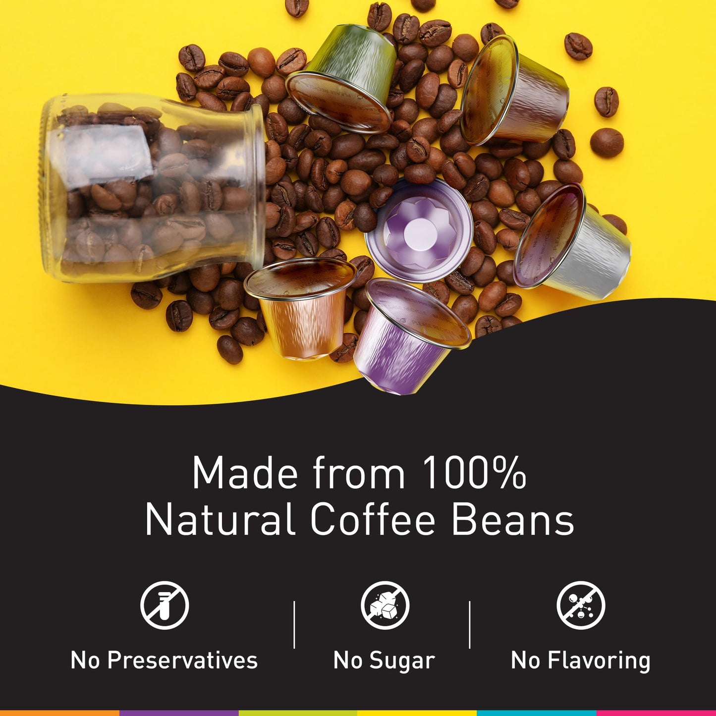 Bestpresso Coffee for Nespresso Original Machine 120 pods Certified Genuine Espresso Variety Pack includes one pack of decaf coffee, Pods Compatible with Nespresso Original