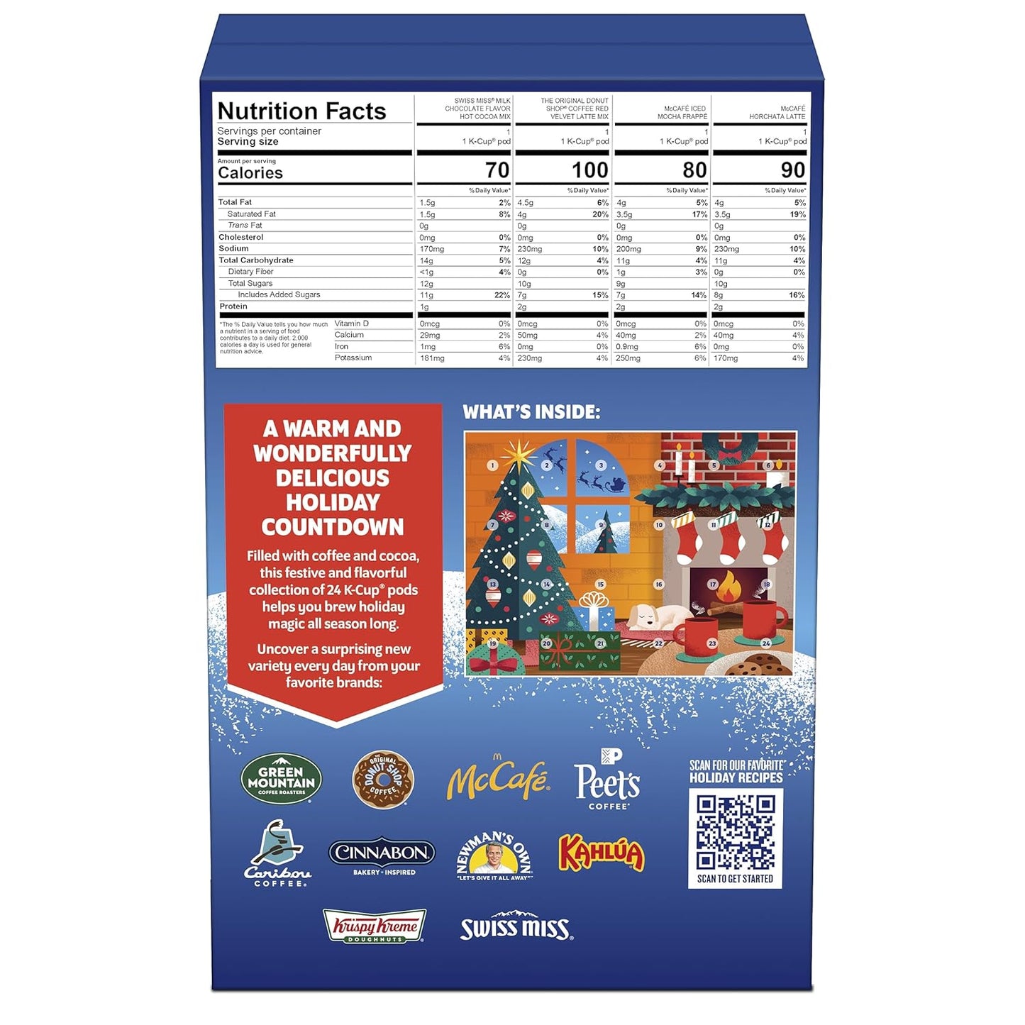 Keurig Advent Calendar - Variety Pack of 24 Single Serve K-Cup Pods for Holiday Enjoyment