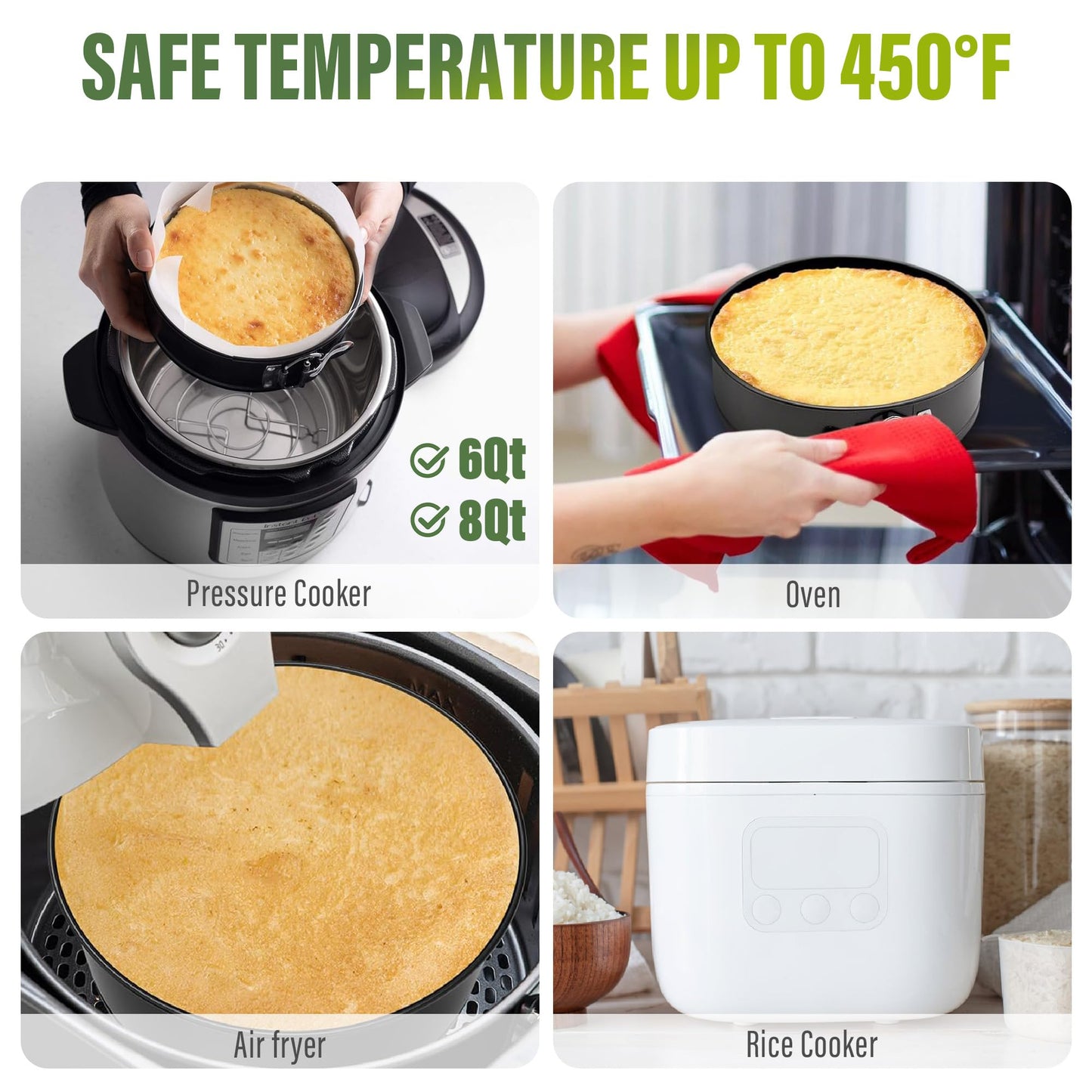 Vakoo Springform Pan - Available in 4, 7, 9, 10 Inch, Nonstick, Leakproof Cheesecake Pan for Baking, Easy Release, No Parchment Paper Needed - 7 Inch