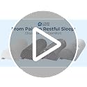 Grey Knee Pillow for Back Sleeping - Half Moon Leg Support Cushion, Memory Foam, ACA Endorsed