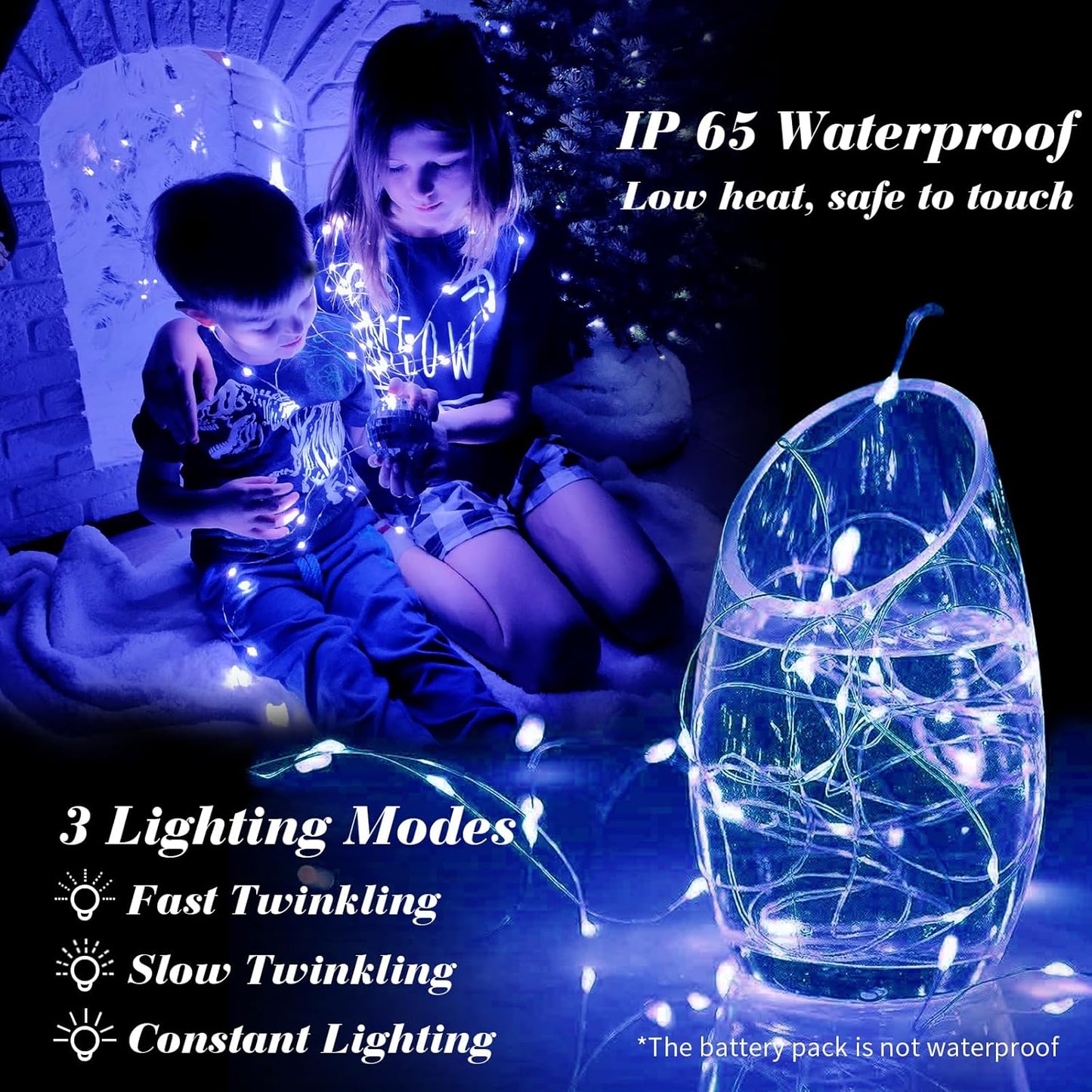 ZGWJ 12 Pack Fairy Lights - Battery Operated 7ft Mini LED String Lights | 3 Modes for DIY & Party Decor