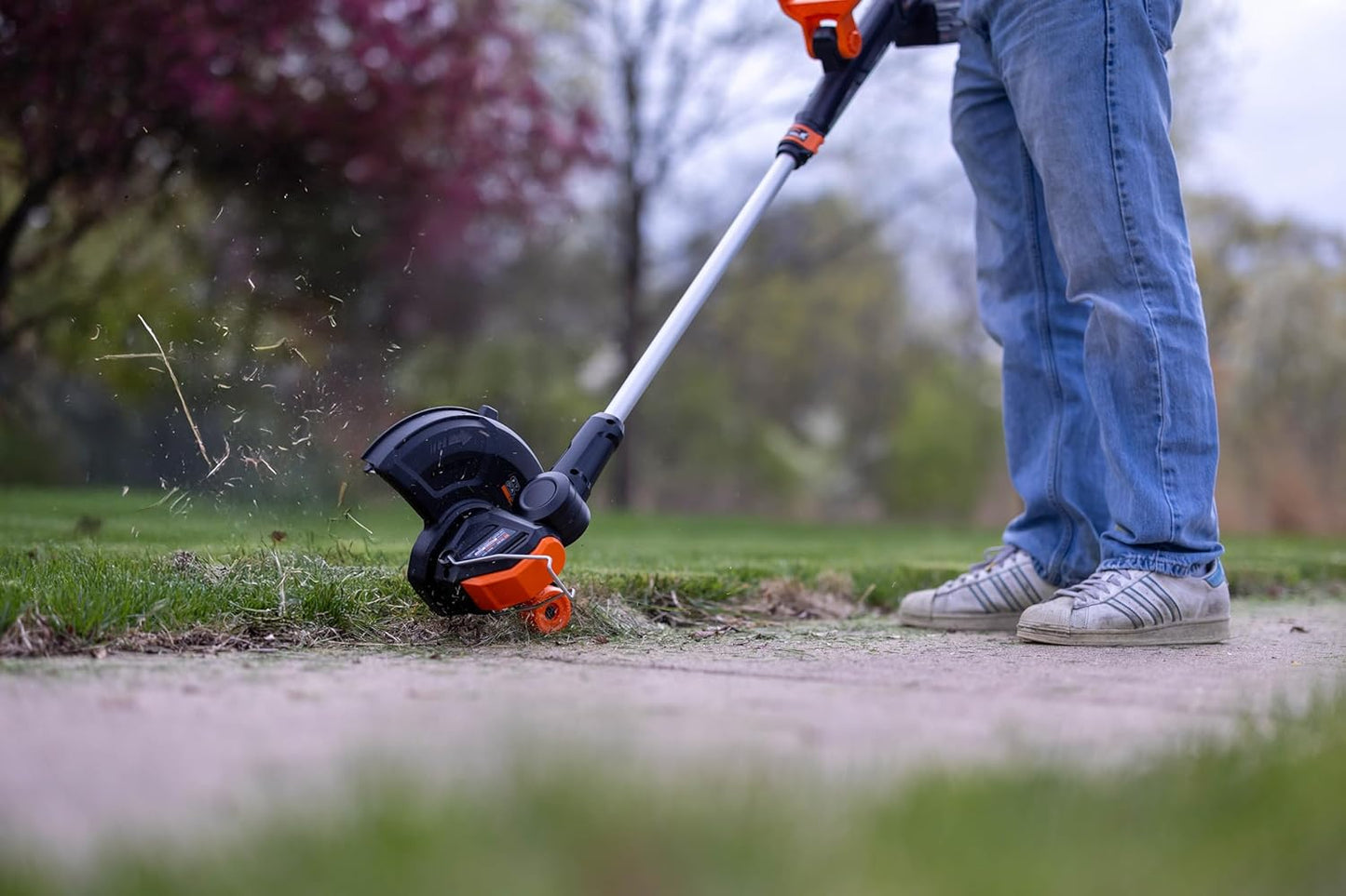 Wen 20V Max Cordless 2-in-1 String Trimmer & Edger - 12-Inch Cutting Diameter, 2Ah Battery & Charger