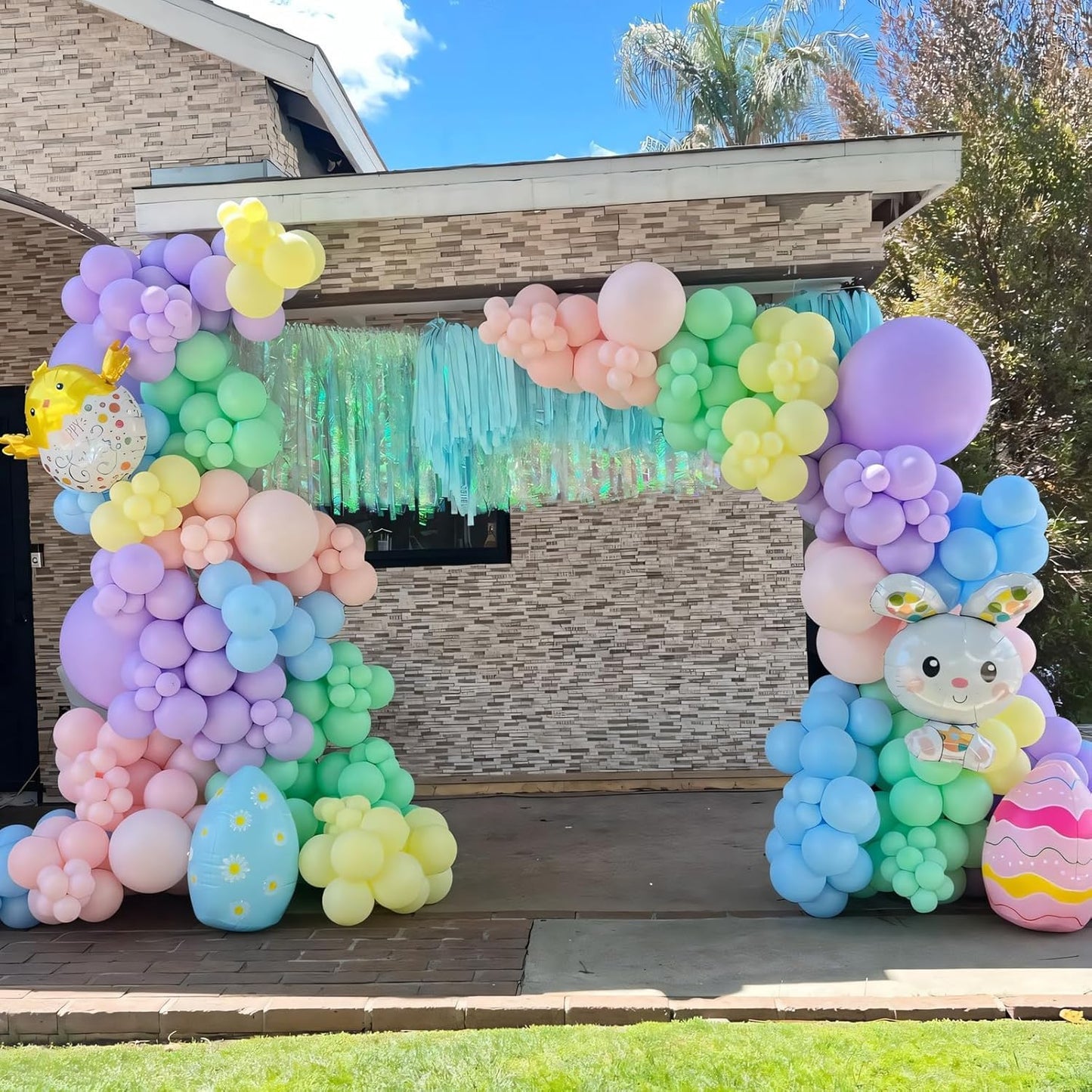 110pcs Balloons Arch Kit 12 Inch Metallic Chrome Gold Balloon Garland for Wedding Birthday Anniversary Graduation Baby Shower Party Decorations (Pastel Rainbow, 12 inch)