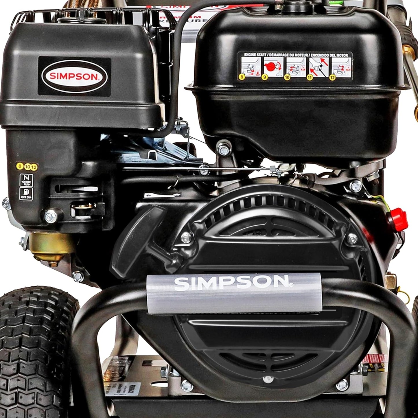Simpson PowerShot 4400 PSI Gas Pressure Washer - 4.0 GPM Cold Water, 50' Hose, 49-State Compliant | Black