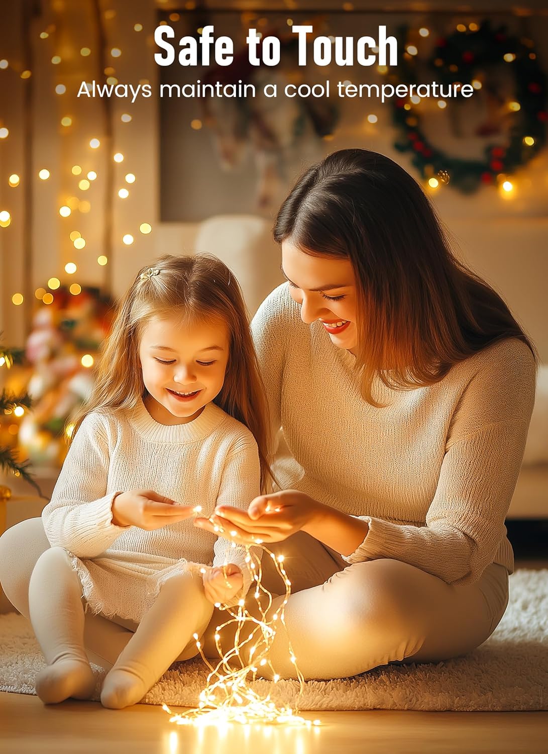Minetom Fairy String Lights - 33Ft 100 LED Battery Operated Copper Wire Twinkle Lights | Waterproof for Weddings & Parties