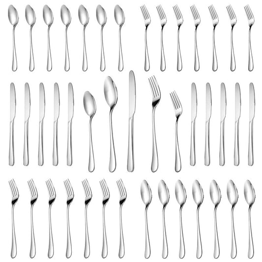 MUTNITT 30 Pcs Silverware Set Service for 6,Premium Stainless Steel Flatware Set,Mirror Polished Cutlery Utensil Sets,Durable Kitchen Eating Tableware Sets,Include Fork Knife Spoon,Dishwasher Safe