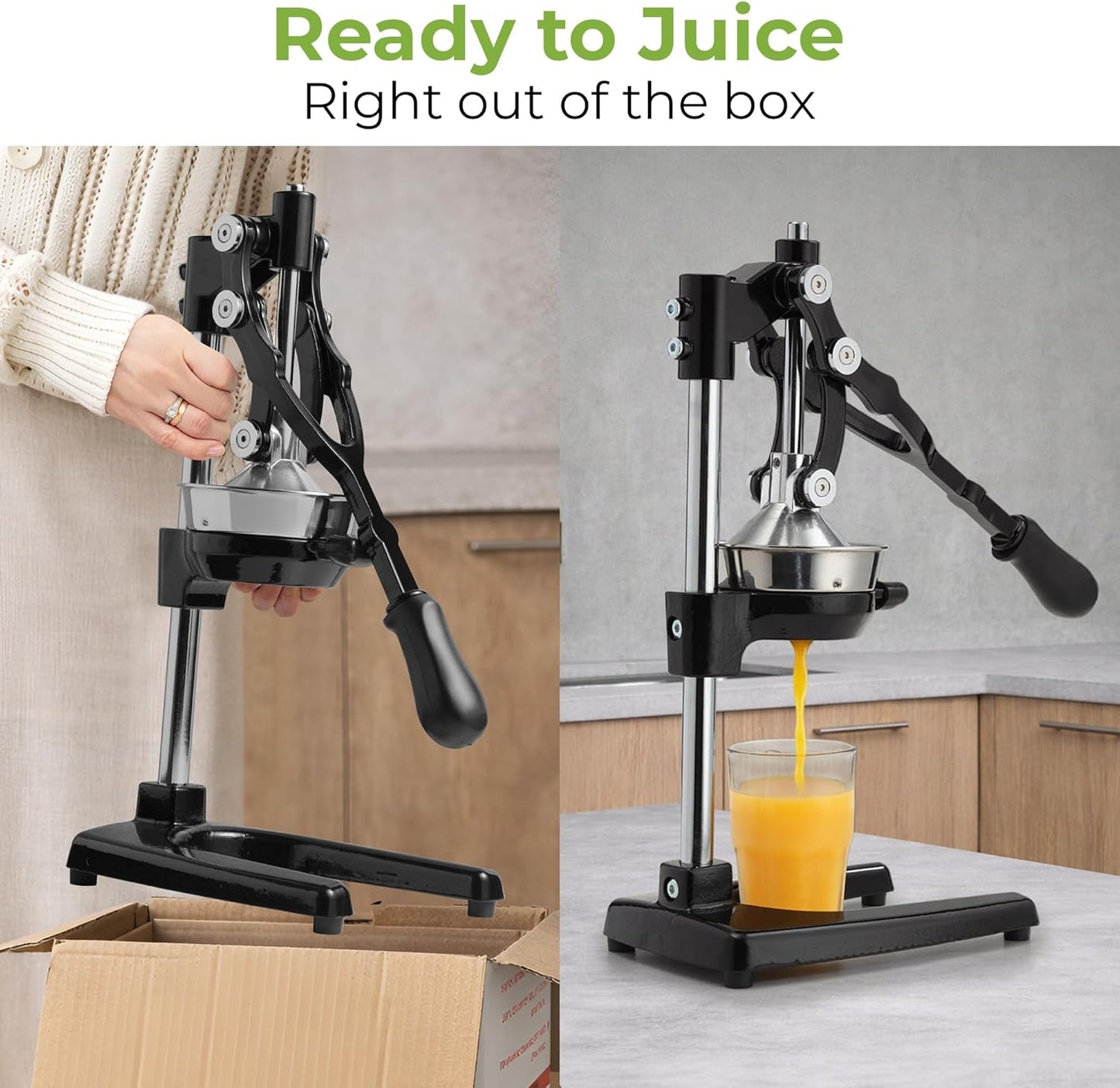 Zulay Kitchen Extra Tall Citrus Press - Manual Juicer for Orange Juice, Fits Tumblers & Tall Glasses