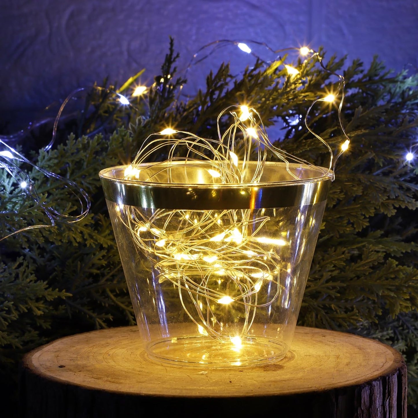 WATERGLIDE 12 Pack Mini String Lights - 20 LED Waterproof Fairy Lights for DIY Wedding & Party Decor | 7 ft Silver Wire, Warm White & White