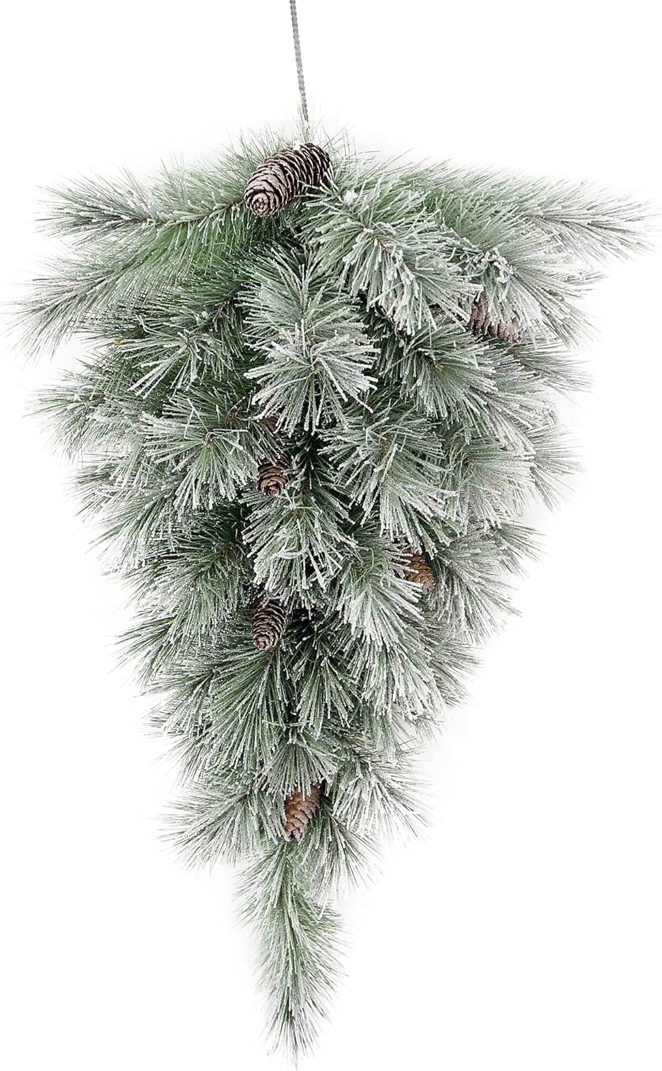 Faux Christmas Swag with Pine Cones - 32" Holiday Door Decor for Indoor/Outdoor Use