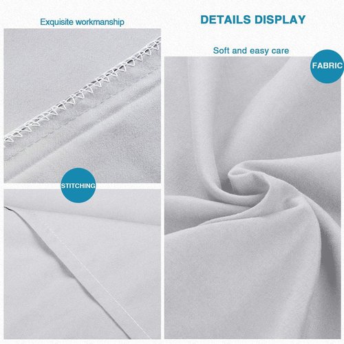 FLXXIE Body Pillow Cover - Super Soft Microfiber 20x54 Long Pillowcase | Wrinkle & Stain Resistant, Light Grey