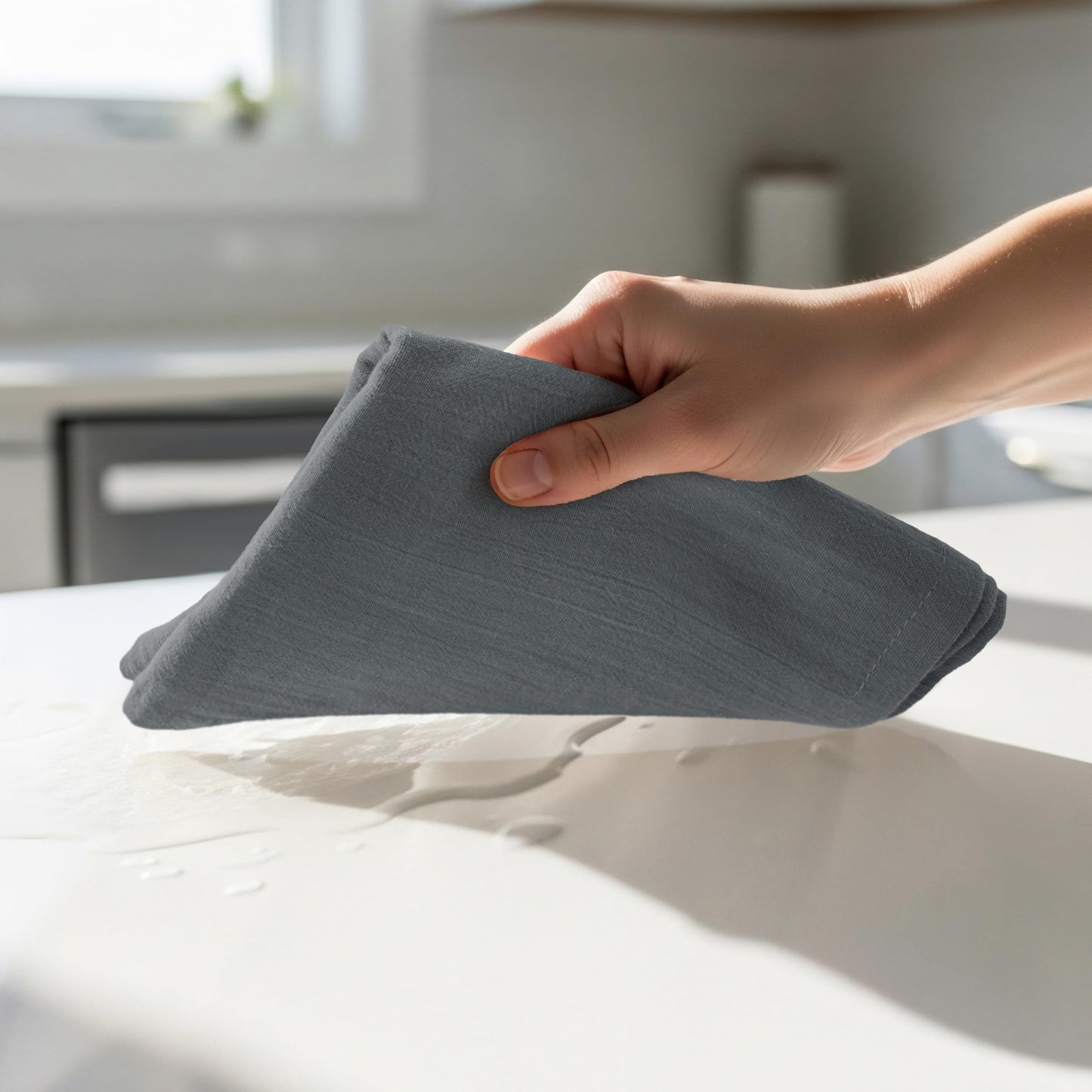 Utopia Kitchen Light Grey Flour Sack Towels [24 Pack - 28 x 28 Inch] 100% Cotton Tea Towels for Cleaning & Drying - Highly Absorbent Kitchen Dish Cloth