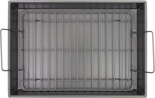 Chicago Metallic Non-Stick Roast Pan - 13-Inch by 9-Inch with Durable Non-Stick Rack