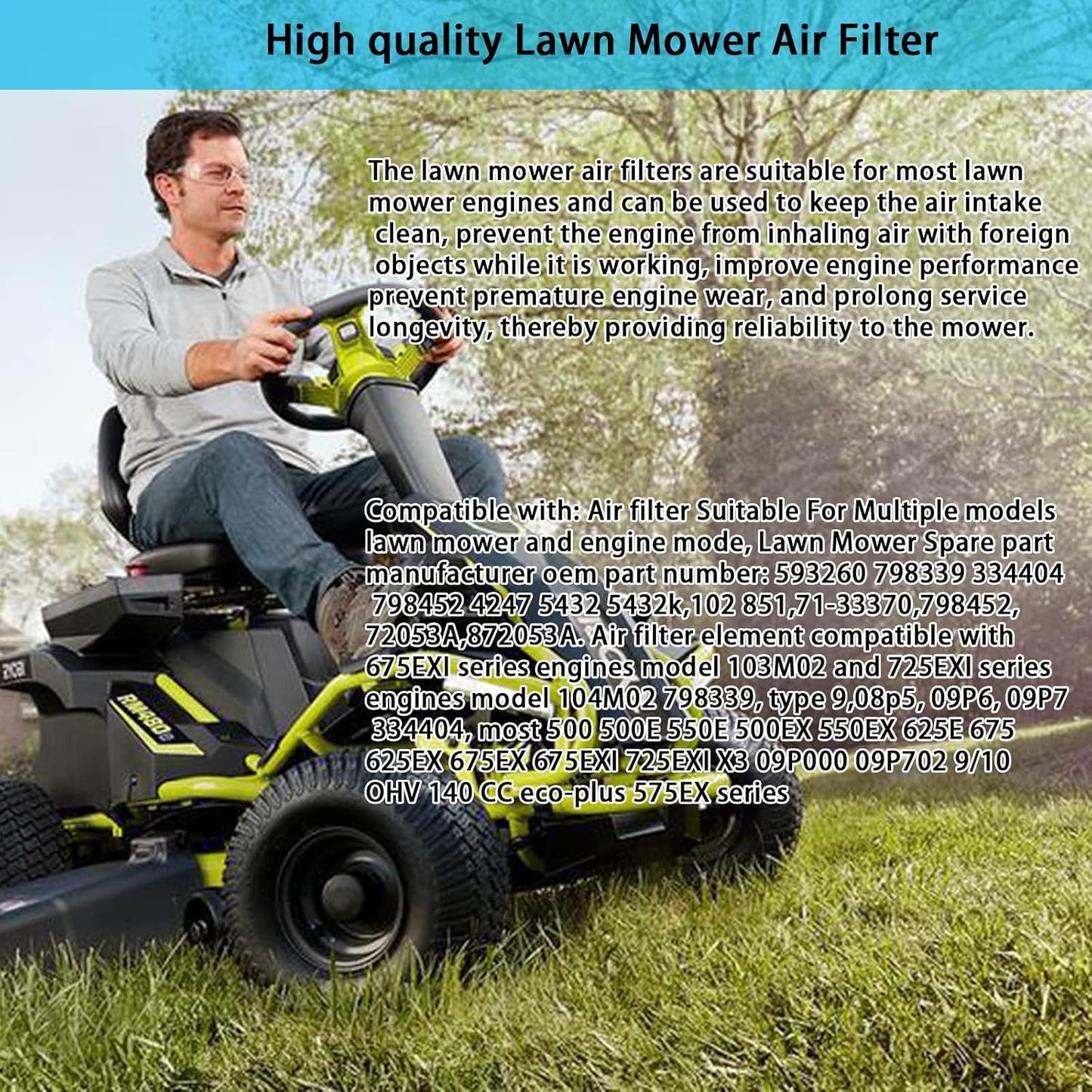 **Regine Switzerland Air Filter - High-Performance Replacement for Lawn Mowers | 4-Pack**