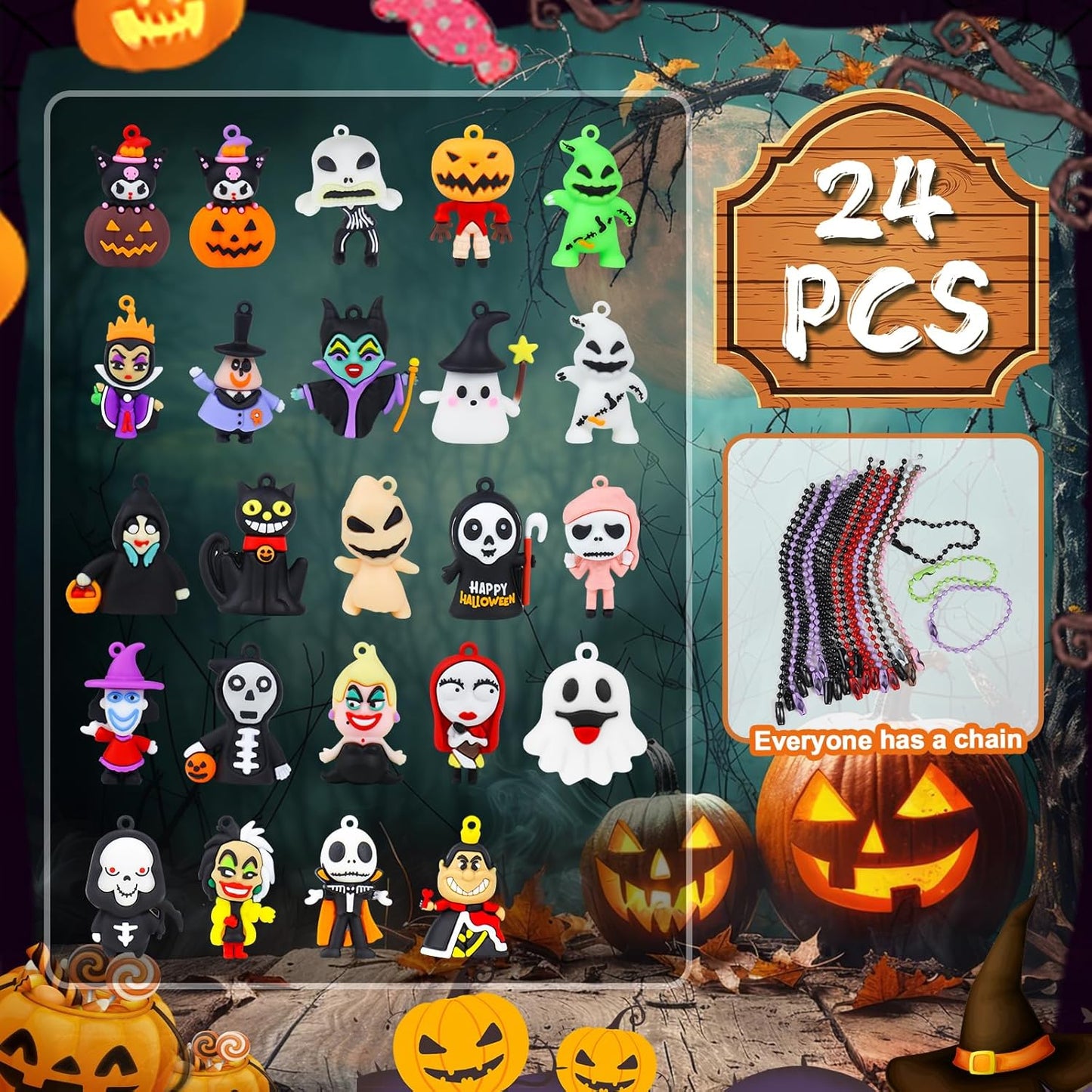 SWIND Christmas Advent Calendar 2026 - Horror Figures Countdown Calendar with 24 Collectible Dolls